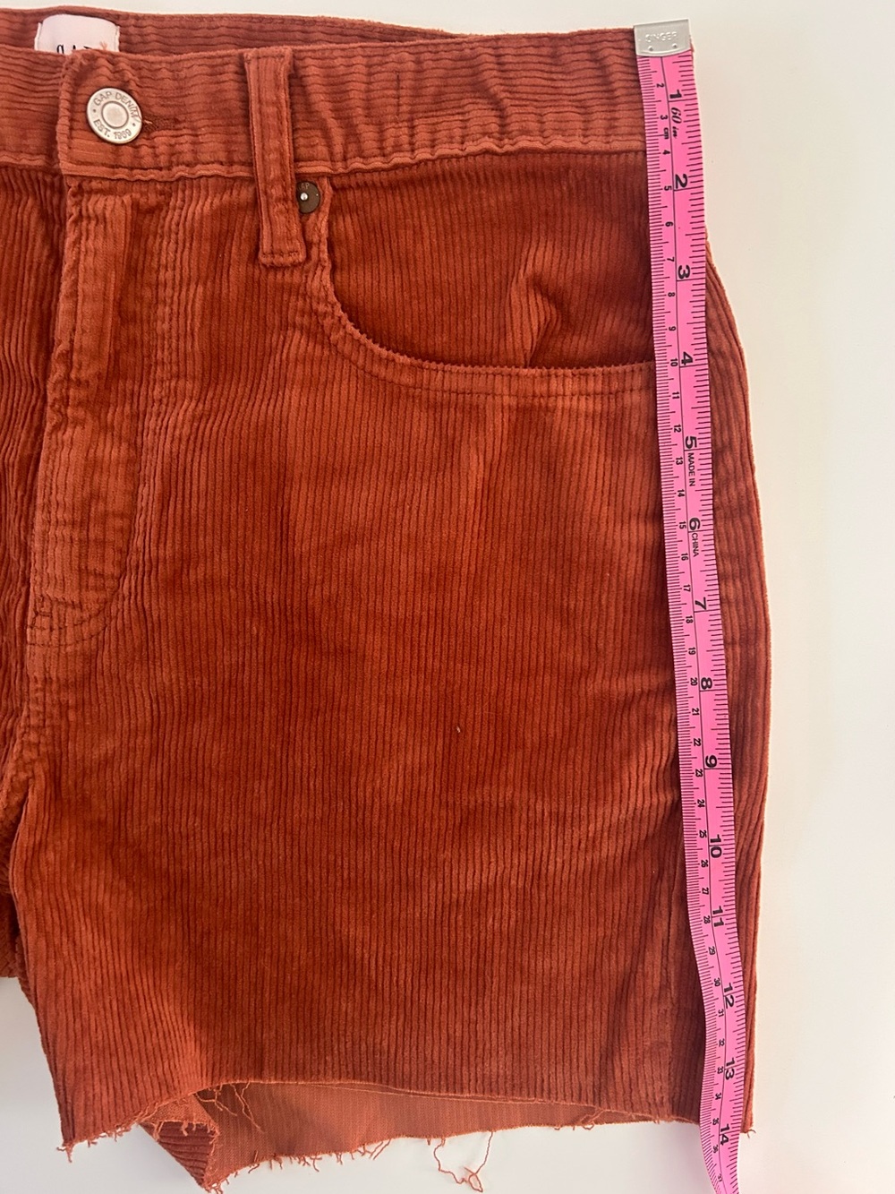 GAP Rust Corduroy Women's Shorts 6/28 NWOT - Picture 7 of 7